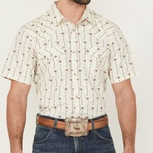 Gibson Cream Floral Casual Shirt